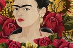 60x40 Leinwand Frida Blumen