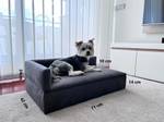 Canapé-lit DUQUE, chien-chat 71x42x24cm Gris - Textile - 42 x 24 x 71 cm
