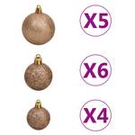 Künstlicher Weihnachtsbaum 3009447-1 Grün - Rosé - Weiß - 89 x 150 x 89 cm