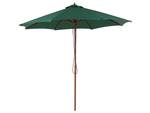 Parasol droit TOSCANA Vert foncé - Doré - Vert - Chêne foncé