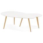 Table Basse TETRYS Blanc - Bois massif - 66 x 45 x 116 cm