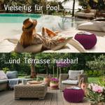 Premium Pouf Outdoor Sitzpouf wetterfest Bordeaux