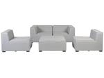 Lounge Set AREZZO 2-tlg Schwarz - Grau - Hellgrau - 90 x 320 cm - 2er Set