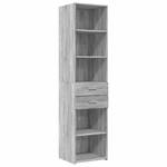 Highboard DE5683 Grau - Holzwerkstoff - 43 x 185 x 45 cm