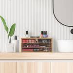 Make Up Organizer mit 4 Schubladen Braun - Bambus - Kunststoff - 24 x 11 x 15 cm