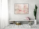 Acrylbild handgemalt Ein Liebesbeweis Pink - Massivholz - Textil - 100 x 75 x 4 cm