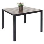 Gartentisch F90 Braun - Kunststoff - Holz teilmassiv - 90 x 76 x 90 cm