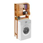 Placard de machine à laver en bambou Marron - Bambou - 66 x 165 x 26 cm