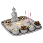 Pay pour bougies et encens GARD ZEN Gris - Céramique - 24 x 13 x 24 cm