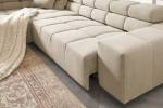 Ecksofa NEVADA Beige - Höhe: 70 cm - Armlehne davorstehend links - Ecke davorstehend links