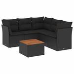 Gartensitzgruppe K1239(6-tlg) Schwarz - Massivholz - 69 x 62 x 62 cm