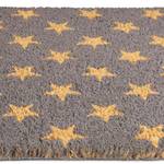 Paillasson coco avec motif étoiles Marron - Jaune - Fibres naturelles - Matière plastique - 60 x 2 x 40 cm