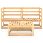 Garten-Lounge-Set Braun - Massivholz - Holzart/Dekor - 70 x 30 x 70 cm