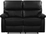 Canapé relax  Lincoln  - 147 x 89 x 103 Noir - Textile - 89 x 103 x 147 cm