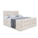 Boxspringbett SOLARIO Ecru - Breite: 160 cm - H4