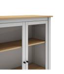 Vitrine Misti Blanc - Bois massif - 40 x 110 x 90 cm