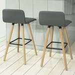 Lot de 2 Tabourets de Bar FST50-HGx2 En partie en bois massif - 44 x 90 x 44 cm