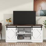 Buffet TV Astraios Ⅳ Noir - Imitation noyer - Blanc