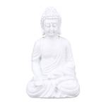 Buddha Figur 40 cm Weiß - Kunststoff - Stein - 24 x 40 x 16 cm