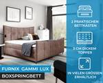 Polsterbett GAMMI LUX Graubraun