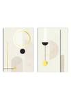 Creme Kunst Gold Poster Set Papier - 70 x 50 x 70 cm