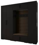 Garderobe Inova 3 Z8 Schwarz - Braun - Schwarz