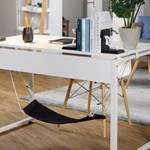 Fußhängematte für den Schreibtisch Schwarz - Braun - Weiß - Holzwerkstoff - Metall - Textil - 170 x 2 x 21 cm