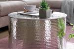 Couchtisch orientalisch MANI Silber - Metall - 61 x 40 x 61 cm