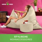 2er Set XXL Sitzsack 140x180cm + Hocker Creme