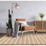 Tapis moderne en jute et coton STRIPPY 120 x 170 cm