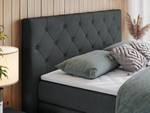 Boxspringbett KING VELEN Graphit - Breite: 160 cm - H3 - Textil