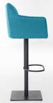 Tabouret de bar Damaso Lot de 2 Turquoise - Noir