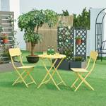 Table de jardin pliante Sande Jaune - 62 x 62 cm