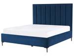 Doppelbett SEZANNE Schwarz - Blau - Marineblau