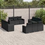 Gartensitzgruppe K4928(12-tlg) Schwarz - Massivholz - 69 x 62 x 66 cm