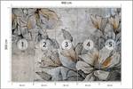 Papier Peint FLEURS Béton Style Vintage 460 x 300 x 300 cm