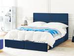 Doppelbett VERNOYES Blau - Gold - Marineblau - Breite: 188 cm