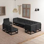 Garten-Lounge-Set (9-teilig) 3009799-2 Anthrazit - Schwarz