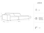 Sofa JODIE 3 Sitzplätze Hochglanz Nachtblau