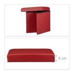 Tabouret pliant similicuir Rouge rubis