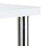 Table d’appoint blanche 2 niveaux Noir - Argenté - Blanc - Bois manufacturé - Métal - Matière plastique - 40 x 42 x 40 cm