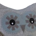 Butoir de porte hibou Marron - Gris - Fibres naturelles - Matière plastique - Textile - 20 x 24 x 10 cm