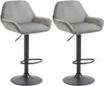 Tabouret de bar Braga Lot de 2 Gris