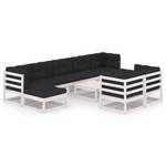 Garten-Lounge-Set (10-teilig) 3009744-1 Anthrazit - Weiß