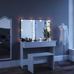 Schminktisch Azur Bank Spiegel  LED Weiß - Holzwerkstoff - 120 x 153 x 40 cm