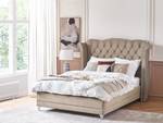 Lit double AYETTE Beige - Taupe - Largeur : 185 cm