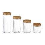 8 x Vorratsglas Braun - Glas - Metall - 12 x 28 x 11 cm