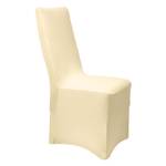 4er Bankett Stuhlhusse Leona Stretch Beige