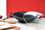 Wok inkl. Ablagegitter Globus i Schwarz - Metall - 36 x 1 x 36 cm