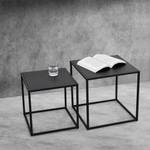 Lot de 2 Tables Basses Morsum Noir - Métal - 40 x 40 x 40 cm